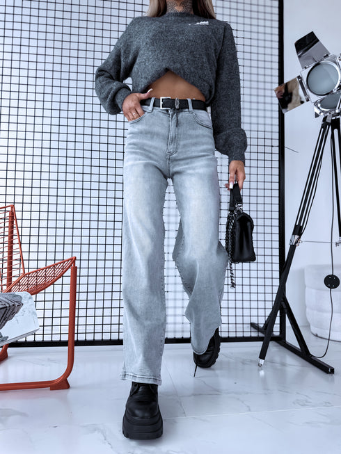 DAD FIT джинсы "WODOO" T265-17 - СВЕТЛО-СЕРЫЕ